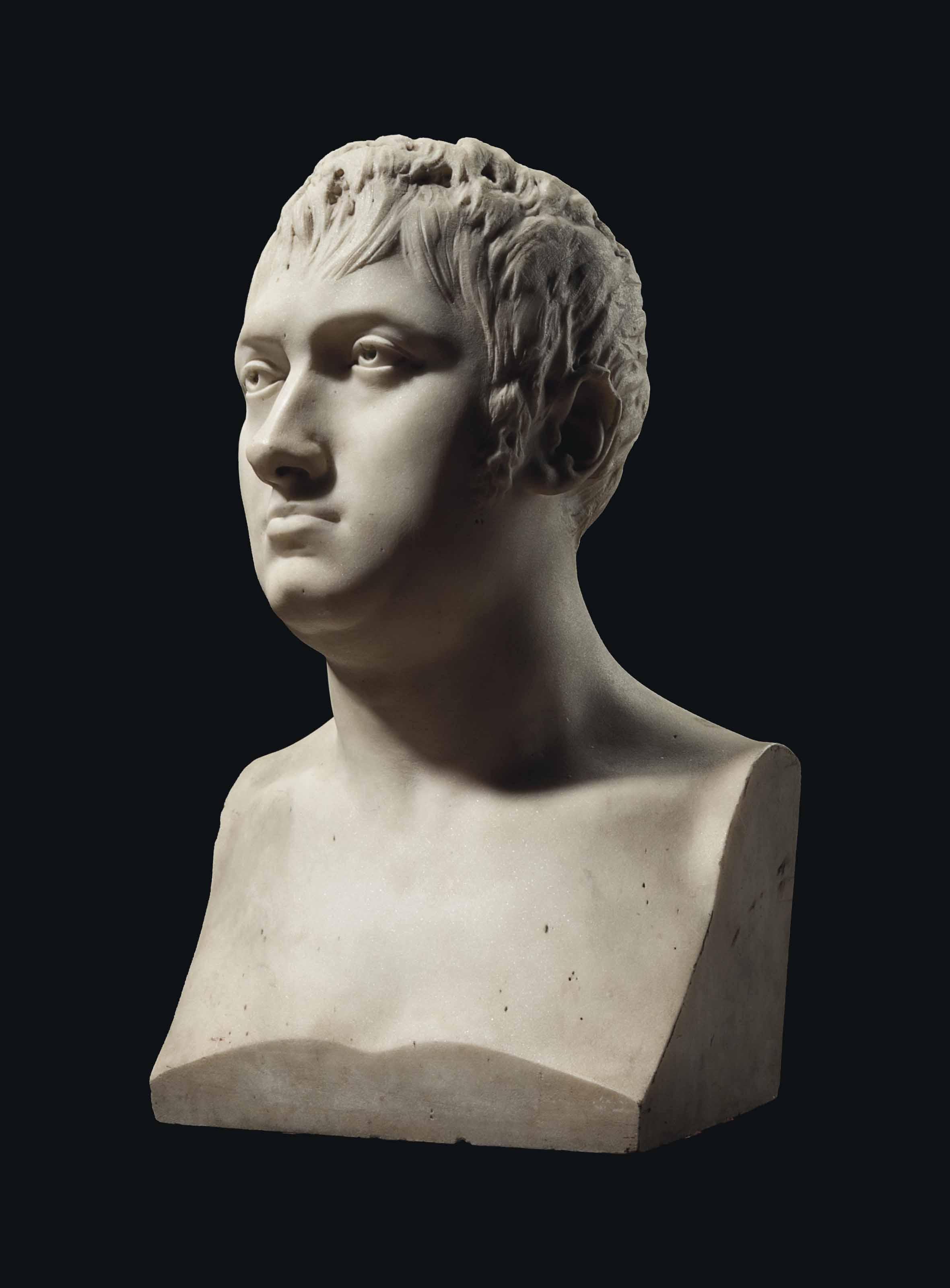 Jean-Antoine Houdon - A White Marble Bust Of Maréchal Soult (1769-1851)