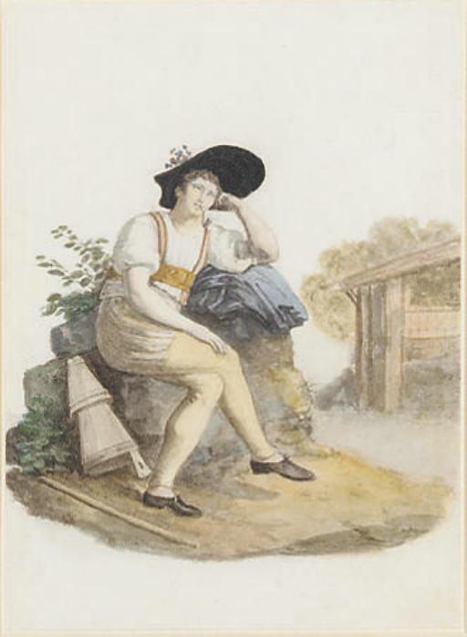 Jean-Antoine Linck - Swiss peasants in traditional dress