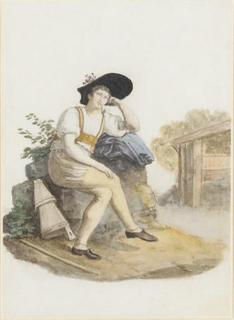 Jean-Antoine Linck - Swiss peasants in traditional dress