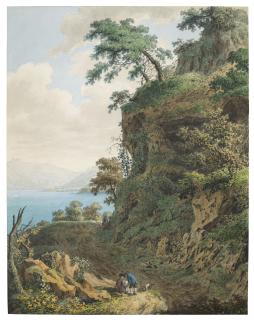 Jean-Antoine Linck - View of Saint Gingolph, Switzerland