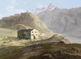 Jean-Antoine Linck - View of the hostel on the Grimsel Pass, Switzerland