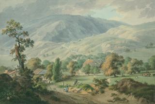 Jean Antoine Linck - „Vue de Mourney du grand et petit Salève“.