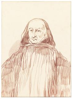 Jean Antoine Watteau - A Monk Wearing A Hood