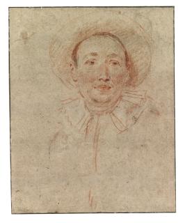 Jean Antoine Watteau - Bust Of An Actor Dressed As Pierrot