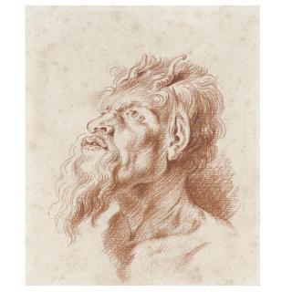 Jean Antoine Watteau - Head Of A Satyr, After Rubens