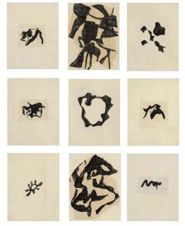 Jean Arp - La Sphère de Sable, a set of nine