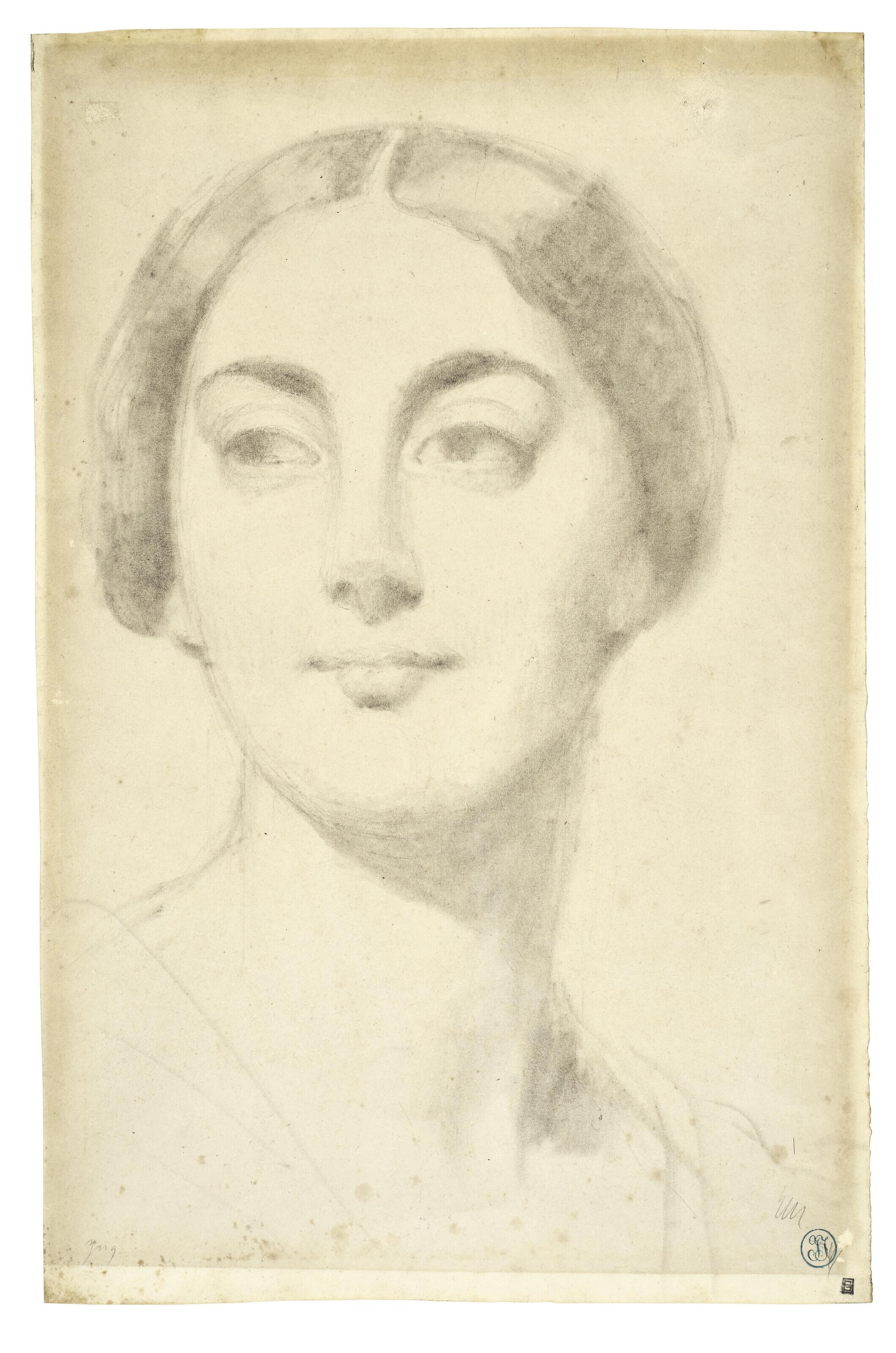 Jean-Auguste-Dominique Ingres - Portrait study of Constance de Rayneval