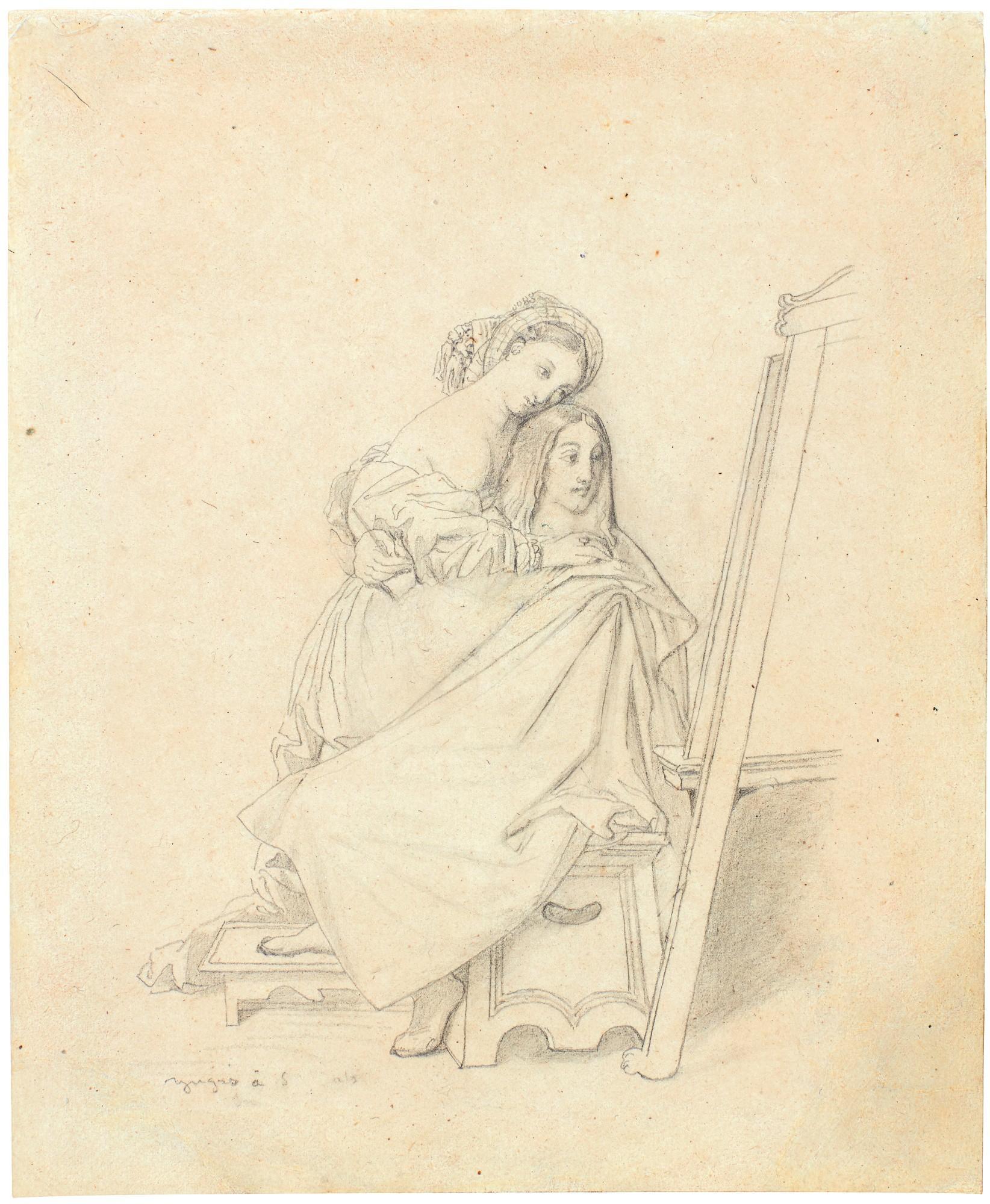 Jean-Auguste-Dominique Ingres - Raphael Et La Fornarina