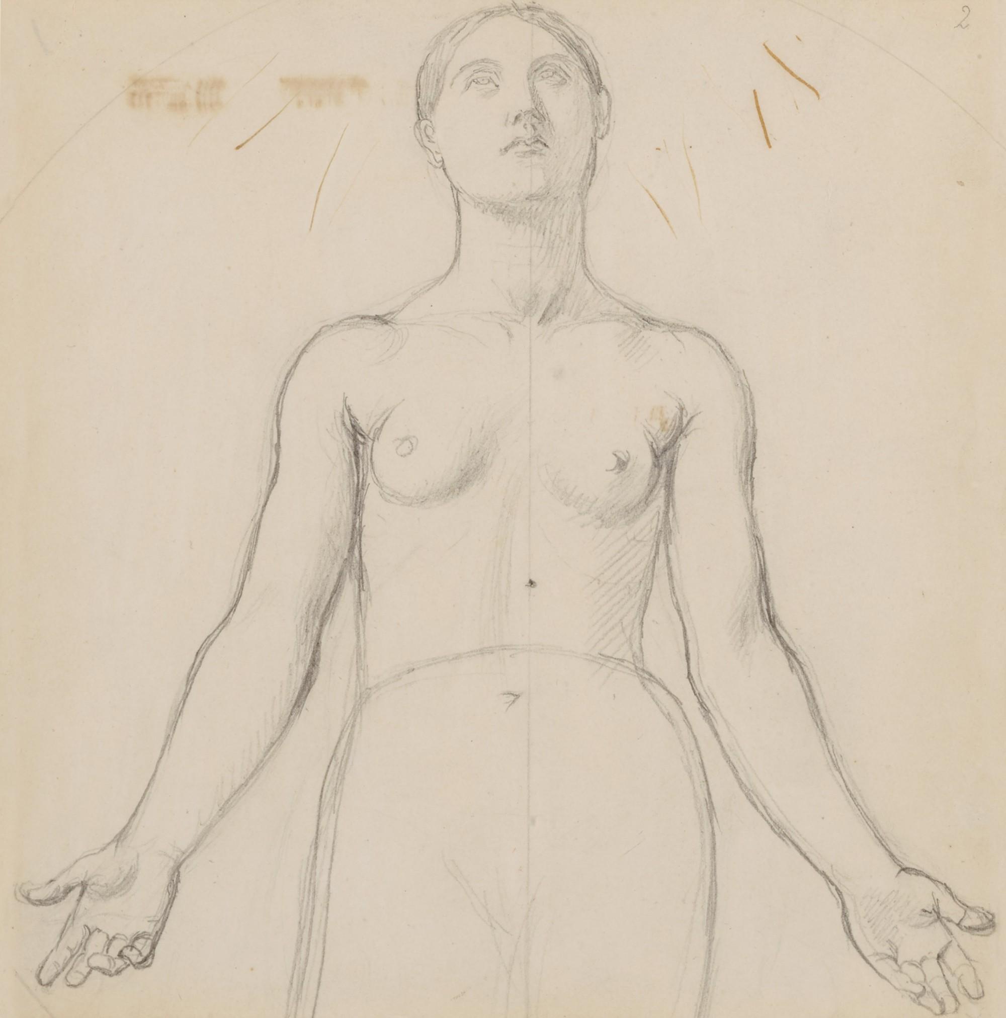 Jean-Auguste-Dominique Ingres - Study for a stained-glass window of Hope in the chapel of Notre-Dame de la Compassion-Saint-Ferdinand, Neuilly