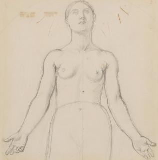 Jean-Auguste-Dominique Ingres - Study for a stained-glass window of Hope in the chapel of Notre-Dame de la Compassion-Saint-Ferdinand, Neuilly