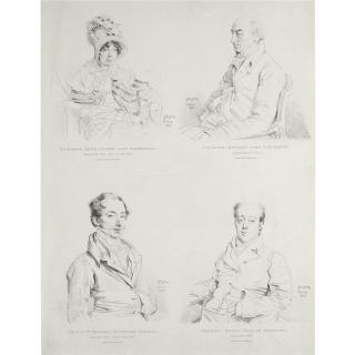 Jean Auguste Dominique Ingres - The Hon. Frederic Sylvester Douglas; Katherine Anne Lady Glenbrevie; Frederic Earl Of Guildford (Delteil 5, 3, 2, 4)