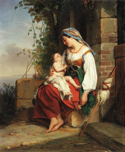 Jean-Auguste Franquelin - Mother and child