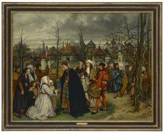 Jean Auguste Henri Baron Leys - Mary of Burgundy distributing alms