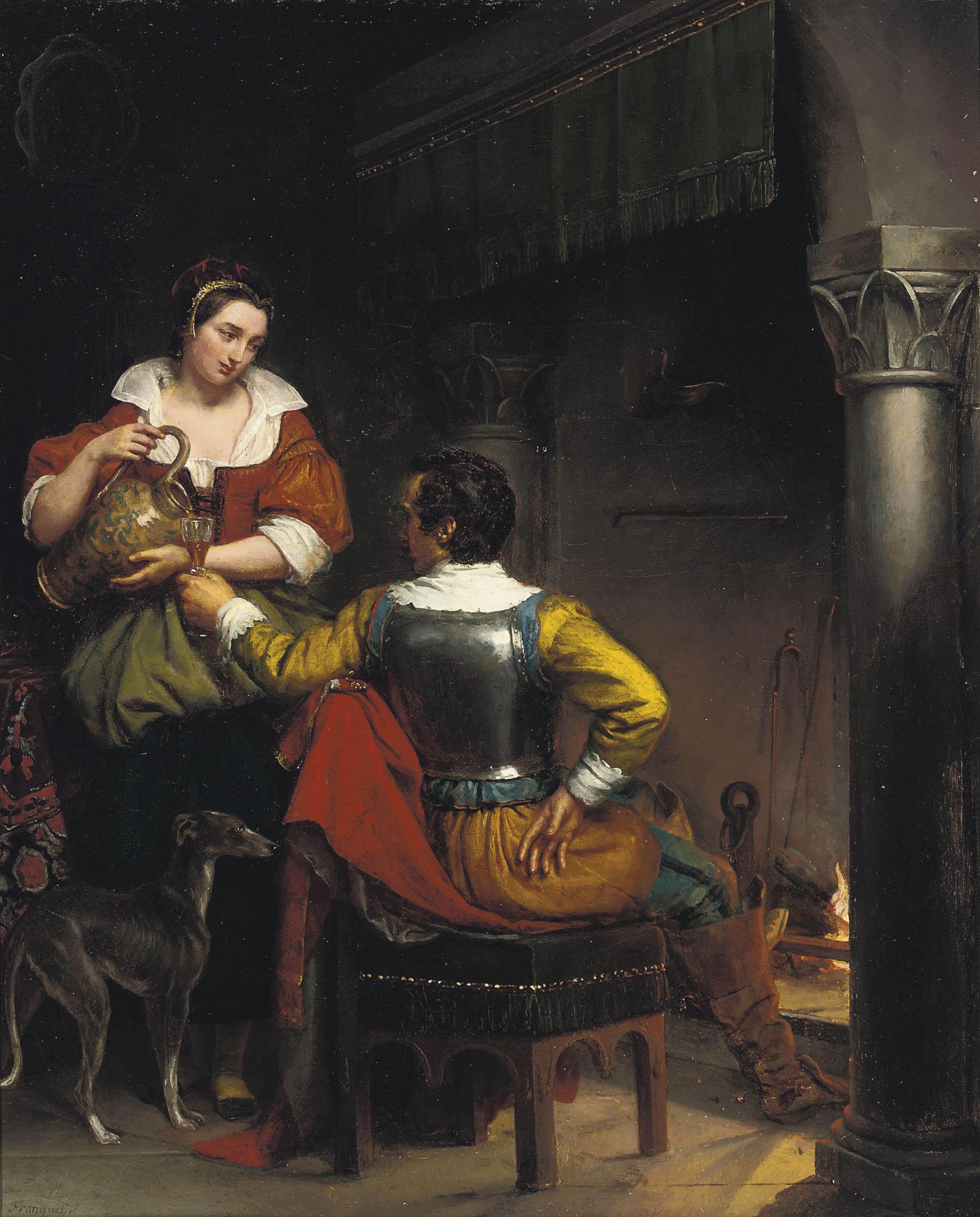 Jean-Augustin Franquelin - Refreshment at the hearth