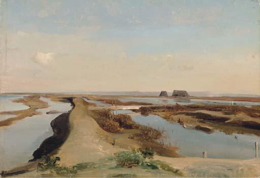 Jean-Baptiste-Adolphe Gibert - The Salt Marshes, Ostia