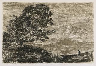 Jean-Baptiste-Camille Corot Un Lac Du Tyrol (D. 4)