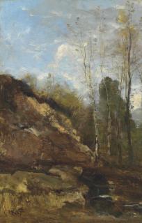 Jean-Baptiste-Camille Corot - Bouleaux Au Bord D\'Une Rivière