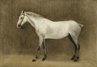 Jean-Baptiste-Camille Corot - Cheval Gris Pommelé