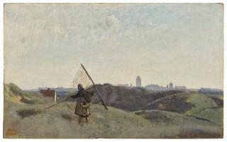 Jean-Baptiste-Camille Corot - Dunkerque, Une Pêcheuse De Crevettes