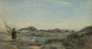Jean-Baptiste-Camille Corot - Dunkerque. Une pêcheuse de crevettes