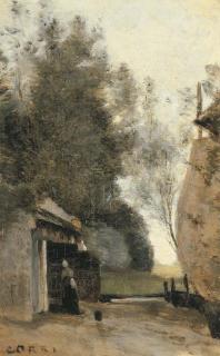 Jean-Baptiste-Camille Corot - Environs d\'Amsterdam, petite ferme des bords de l\'Amstel