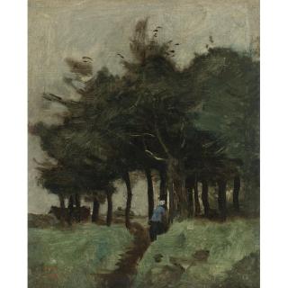 Jean-Baptiste-Camille Corot - French Boulogne-Sur-Mer, Sentier Creux Dominé Par Les Arbes