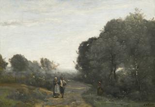 Jean-Baptiste-Camille Corot - French chaville, Le Matin Au Printemps