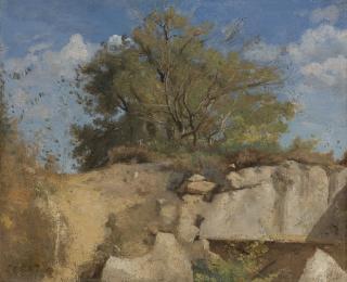 Jean-Baptiste-Camille Corot - French fontainebleau, Sommet De Carrière Boisée