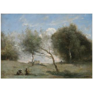 Jean-Baptiste-Camille Corot - French Les Prés De La Petite Ferme