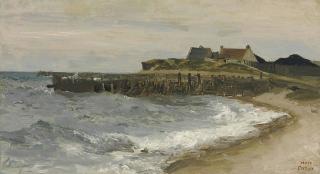 Jean-Baptiste-Camille Corot - Grosse mer à Sainte-Adresse