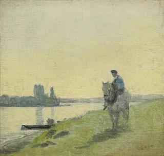 Jean-Baptiste-Camille Corot - Haleur De Bateau Sur Son Cheval