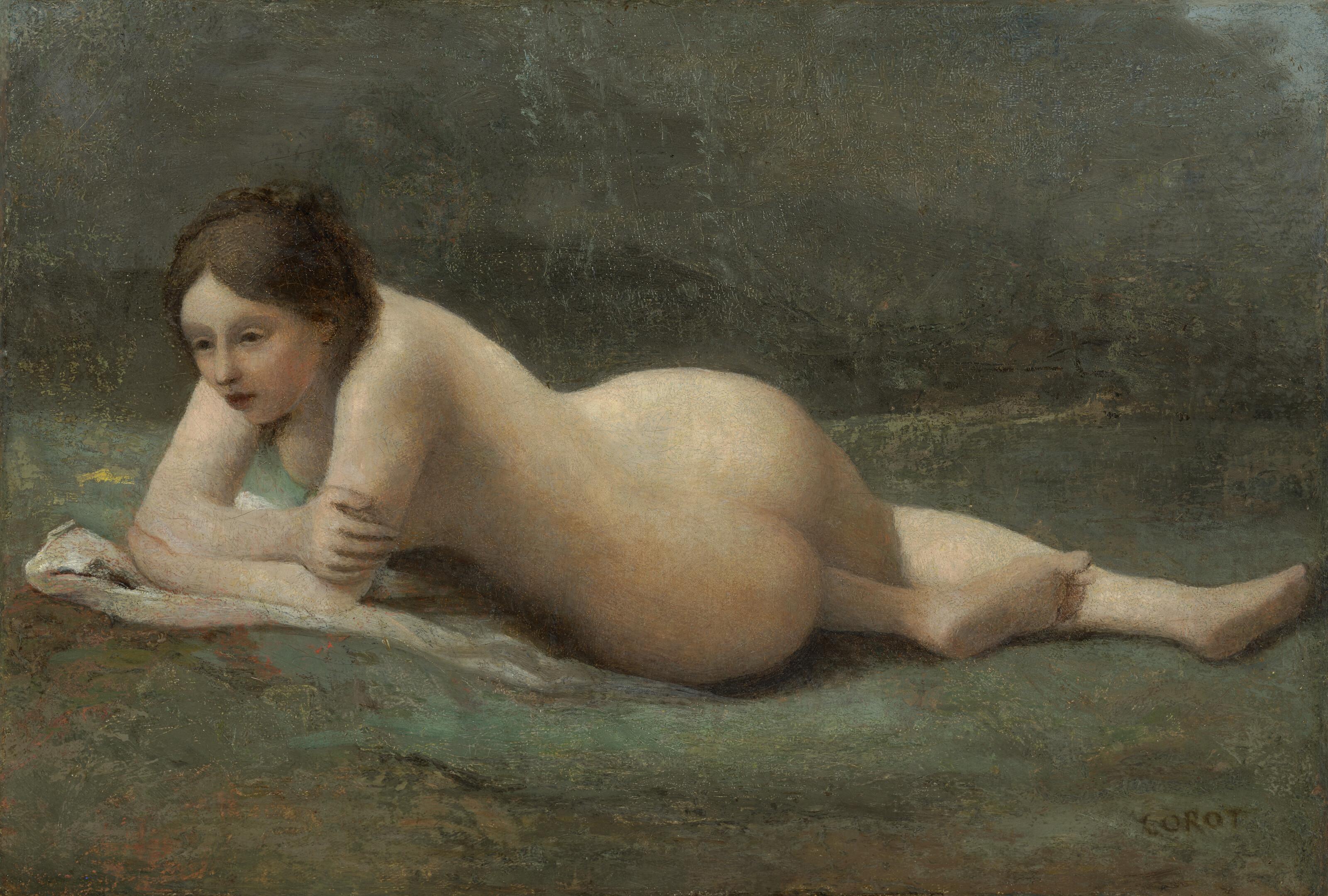 Jean-Baptiste-Camille Corot - Jeune femme étendue sur l’herbe