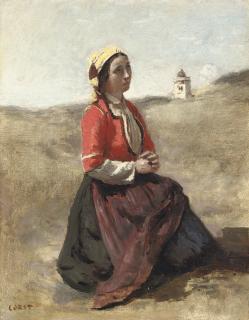 Jean-Baptiste-Camille Corot - La bretonne en prière