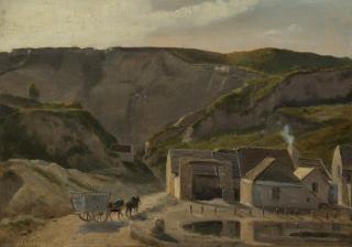 Jean-Baptiste-Camille Corot - La Plâtrière (Un village dans la montagne)