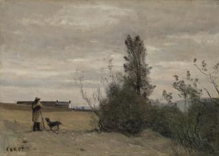 Jean-Baptiste Camille Corot - Le Berger avec le chien Rover