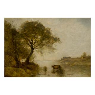 Jean-Baptiste-Camille Corot - Le Gué Au Gros Arbre