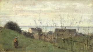 Jean-Baptiste-Camille Corot - Le Tréport, Maison Dominant La Mer