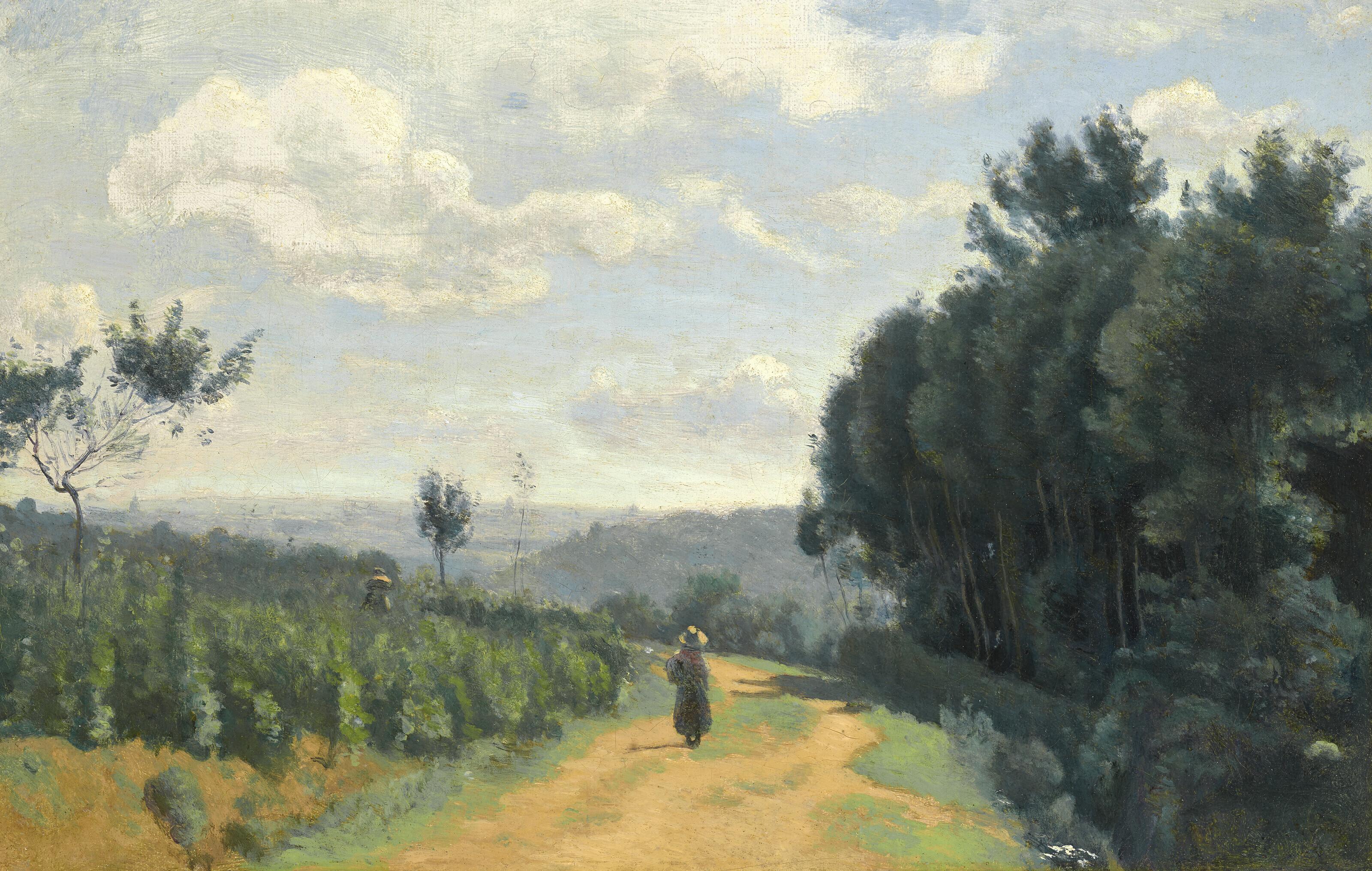 Jean-Baptiste-Camille Corot - Les hauteurs de Sèvres - Le chemin Troyon