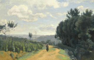 Jean-Baptiste-Camille Corot - Les hauteurs de Sèvres - Le chemin Troyon