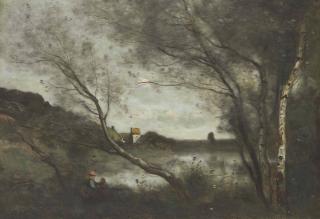 Jean-Baptiste-Camille Corot - L\'Étang à l\'arbre penché