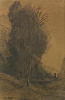 Jean-Baptiste-Camille Corot - Paysage A La Tour