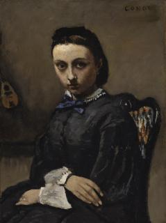 Jean-Baptiste-Camille Corot - Portrait De Jeune Femme 