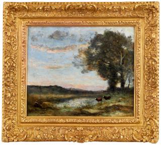 Jean-Baptiste Camille Corot - Soleil Levant(Painted Circa 1865-1870)