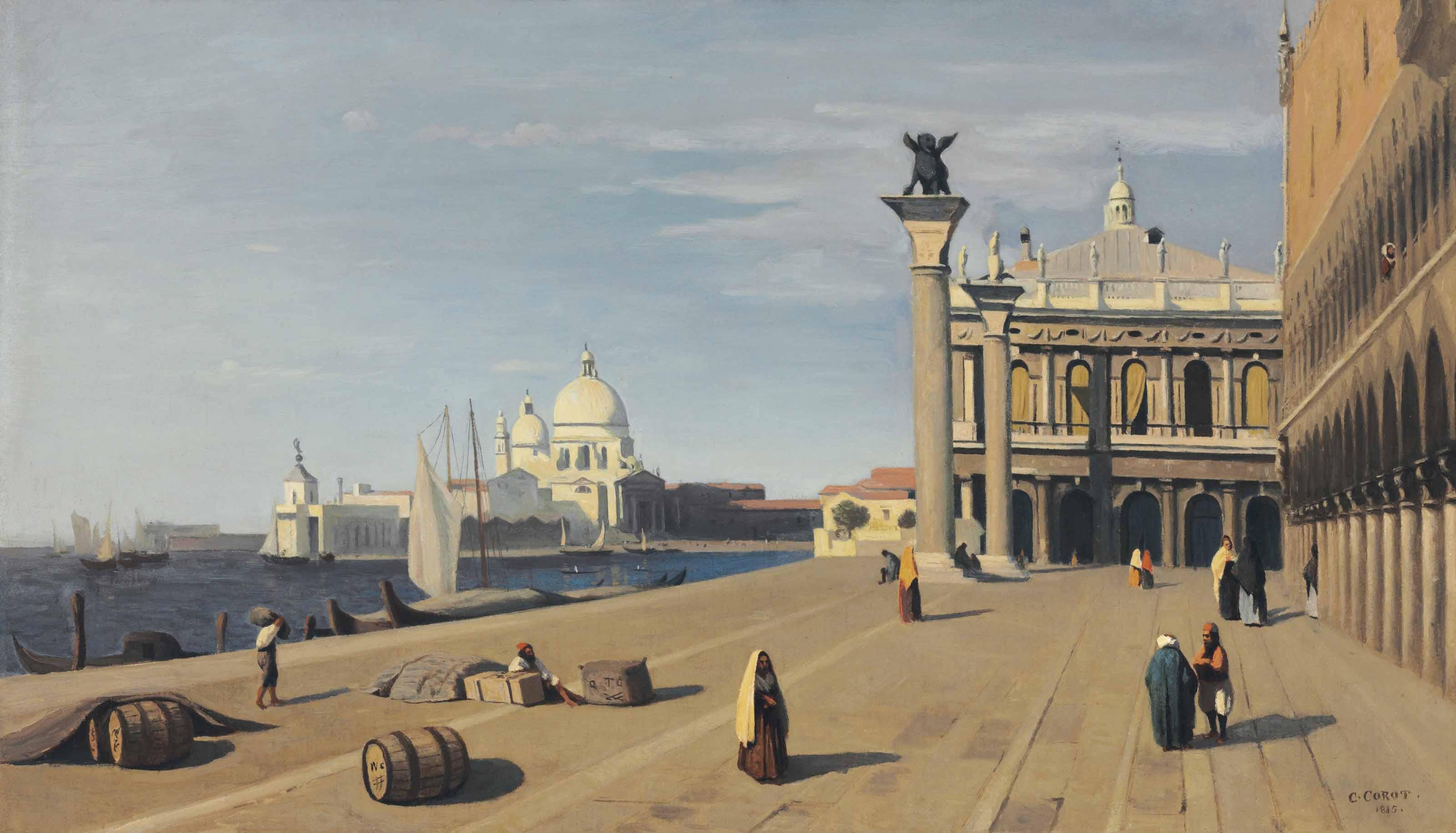 Jean-Baptiste-Camille Corot - Venise, vue du Quai des Esclavons