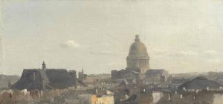 Jean-Baptiste-Camille Corot - Vue Du Panthéon À Paris (\'View Of The Pantheon, Paris\')