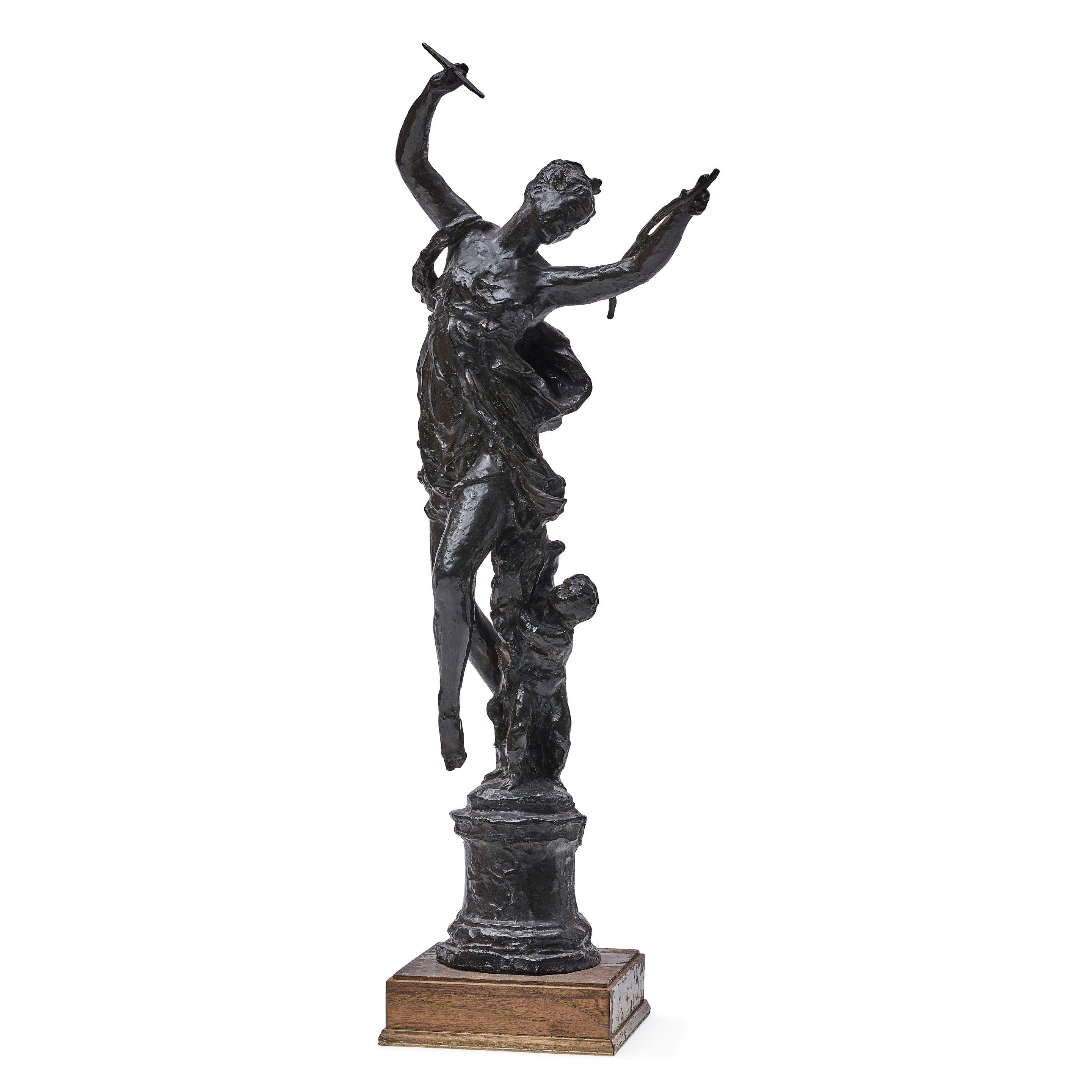 Jean-Baptiste Carpeaux - A French Patinated Bronze Figural Group: L\'Amour Désarmé