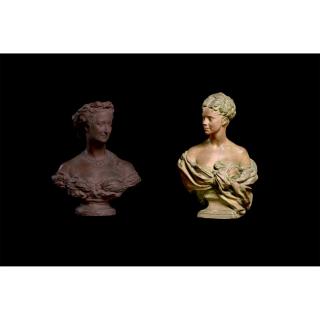 Jean-Baptiste Carpeaux - A Terracotta Bust Of Mlle Fiocre Signed