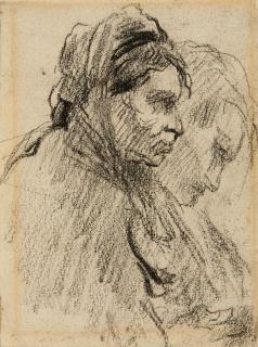 Jean Baptiste Carpeaux - Studien zweier Köpfe.