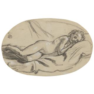 Jean-Baptiste Carpeaux - Study Of A Reclining Female Nude