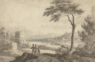 Jean-Baptiste-Claude Chatelain - Travellers In A Landscape